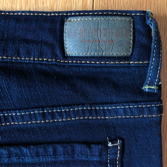 (Sz. 10 Short) Aéropostale Low Rise, Dark Wash Jeggings. - Picture 7 of 7